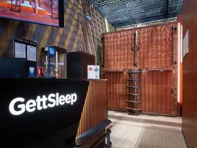Вход в зону рецепции GettSleep — Терминал B Шереметьево